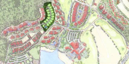 drawing of site plan of Del Bosque Lots