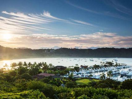 sunsrise overlooking Los Suenos Marina