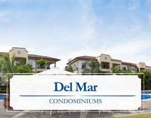 Pool in Del Mar with buildings in background