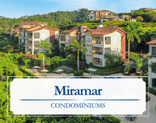 Miramar Condominiums on hillside with pool